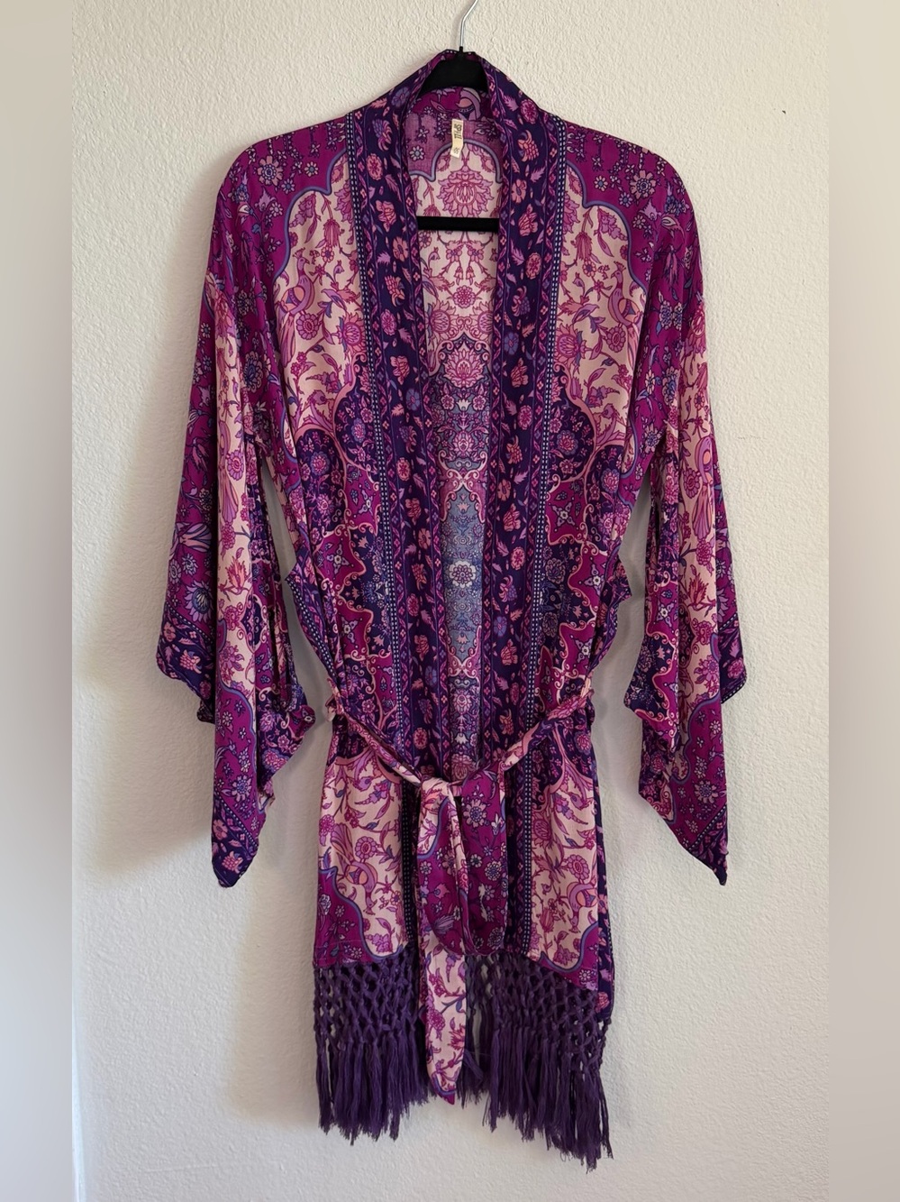 Spell Kiss The Sky Tassel Kimono Violet OS ✨ Rare Archive 2015